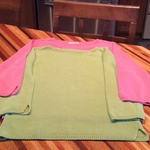 Lot of 2 Pendleton Sweaters Sz Small Pink & green